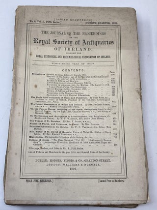THE JOURNAL OF THE ROYAL SOCIETY OF ANTIQUARIES OF IRELAND (SIX ISSUES)