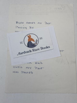 Item #88777 HAND-PRINTED POEM BY A YOUNG PETER FONDA. Peter Fonda