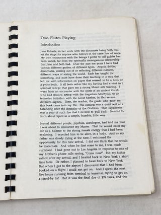 TWO FLUTES PLAYING ; SPIRITUAL LOVE/SACRED SEX ; PRIESTS OF FATHER EARTH AND MOTHER SKY