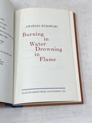 BURNING IN WATER DROWNING IN FLAME: SELECTED POEMS 1955-1973 (SIGNED)