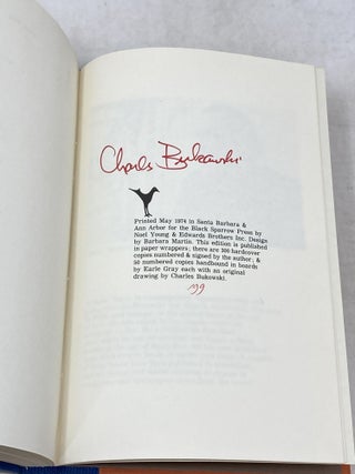 BURNING IN WATER DROWNING IN FLAME: SELECTED POEMS 1955-1973 (SIGNED)