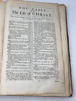 ANTIQUITATES CHRISTIANAE: OR, THE HISTORY OF THE LIFE AND DEATH OF THE HOLY JESUS: AS ALSO THE LIVES, ACTS & MARTYRDOMS OF HIS APOSTLES. IN TWO PARTS : THE FIRST PART, CONTAINING THE LIFE OF CHRIST, WRITTEN BY JER. TAYLOR, LATE LORD BISHOP OF DOWN AND CONNOR. THE SECOND, CONTAINING THE LIVES OF THE APOSTLES, WITH AN ENUMERATION, AND SOME BRIEF REMARKS UPON THEIR FIRST SUCCESSOURS IN THE FIVE GREAT APOSTOLICAL CHURCHES, BY WILLIAM CAVE, D.D. CHAPLAIN IN ORDINARY TO HIS MAJESTY