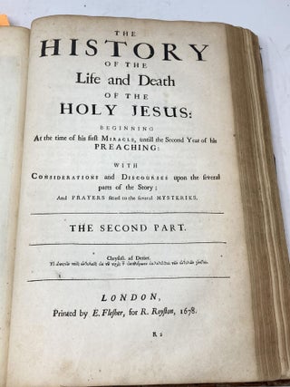 ANTIQUITATES CHRISTIANAE: OR, THE HISTORY OF THE LIFE AND DEATH OF THE HOLY JESUS: AS ALSO THE LIVES, ACTS & MARTYRDOMS OF HIS APOSTLES. IN TWO PARTS : THE FIRST PART, CONTAINING THE LIFE OF CHRIST, WRITTEN BY JER. TAYLOR, LATE LORD BISHOP OF DOWN AND CONNOR. THE SECOND, CONTAINING THE LIVES OF THE APOSTLES, WITH AN ENUMERATION, AND SOME BRIEF REMARKS UPON THEIR FIRST SUCCESSOURS IN THE FIVE GREAT APOSTOLICAL CHURCHES, BY WILLIAM CAVE, D.D. CHAPLAIN IN ORDINARY TO HIS MAJESTY