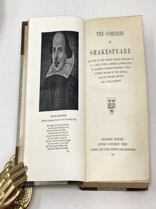THE COMEDIES, TRAGEDIES, HISTORIES AND POEMS OF SHAKESPEARE: (3 VOLUMES); THE TEXT OF THE OXFORD EDITION PREPARED BY; W.J. CRAIG; WITH A GENERAL INTRODUCTION BY ALGERNON CHARLES SWINBURNE; INTRODUCTORY STUDIES OF THE SEVERAL PLAYS BY EDWARD DOWDEN AND A FULL GLOSSARY