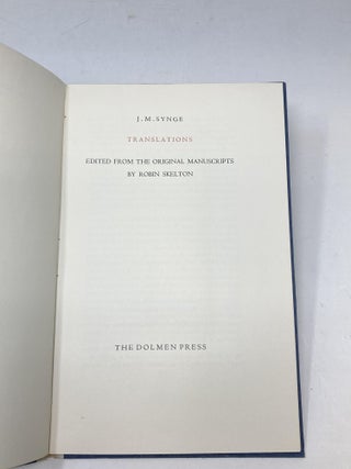 TRANSLATIONS; Edited from the Original Manuscripts By Robin Skelton