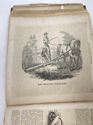 THE NEW ENGLAND FARMER; A MONTHLY JOURNAL DEVOTED TO AGRICULTURE, HORTICULTURE, AND THEIR KINDRED ARTS AND SCIENCES; EMBELLISHED AND ILLUSTRATED WITH NUMEROUS BEAUTIFUL ENGRAVINGS : VOLUME VII Laid in - Pamphlet authored by J.C. Bartlett: ADDRESS, DELIVERED BEFORE THE WORCESTER SOUTH AGRICULTURAL SOCIETY, AT STURBRIDGE, SEPT. 29TH, 1858. ALSO, THE NAMES OF THE OFFICERS OF THE SOCIETY FOR 1859, AND A LIST OF MEMBERS