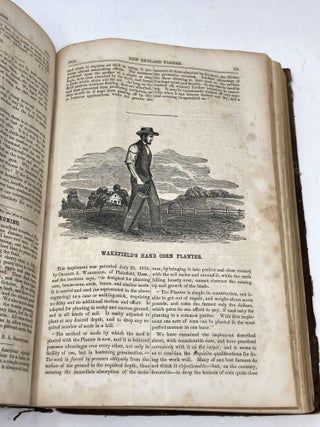 THE NEW ENGLAND FARMER; A MONTHLY JOURNAL DEVOTED TO AGRICULTURE, HORTICULTURE, AND THEIR KINDRED ARTS AND SCIENCES; EMBELLISHED AND ILLUSTRATED WITH NUMEROUS BEAUTIFUL ENGRAVINGS : VOLUME VII Laid in - Pamphlet authored by J.C. Bartlett: ADDRESS, DELIVERED BEFORE THE WORCESTER SOUTH AGRICULTURAL SOCIETY, AT STURBRIDGE, SEPT. 29TH, 1858. ALSO, THE NAMES OF THE OFFICERS OF THE SOCIETY FOR 1859, AND A LIST OF MEMBERS